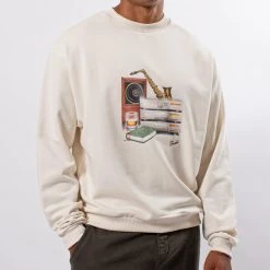 Drole De Monsieur LE SWEATSHIRT SAXOPHONE CREAM