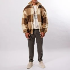 Drole De Monsieur LE MANTEAU CARREAUX BROWN -jupiter shop DSC 7092