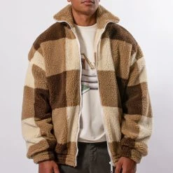 Drole De Monsieur LE MANTEAU CARREAUX BROWN