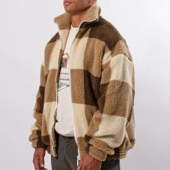 Drole De Monsieur LE MANTEAU CARREAUX BROWN -jupiter shop DSC 7094