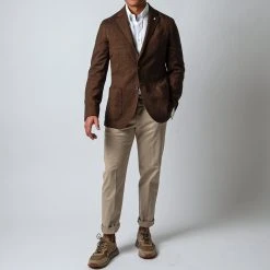 L.B.M.1911 JACK REG HERRINGBONE BLAZER BROWN -jupiter shop DSC 7866