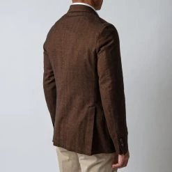 L.B.M.1911 JACK REG HERRINGBONE BLAZER BROWN -jupiter shop DSC 7877