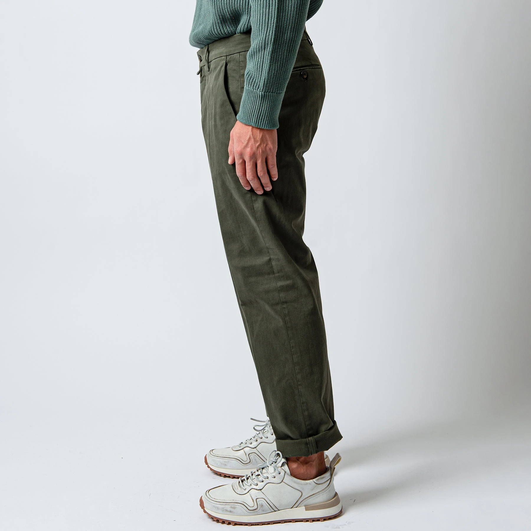 Briglia 1949 SOHO COTTON TROUSER DARK GREEN 5 Briglia 1949 SOHO COTTON TROUSER DARK GREEN - Bild 3