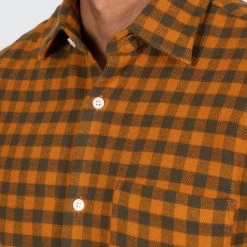 NN07 ERRICO LONG SLEEVE SHIRT ORANGE CHECK -jupiter shop ERRICO LONG SLEEVE SHIRT ORANGE CHECK SKJORTA NN07 Jupiter Kungsgatan Norrlandsgatan Stockholm 10