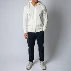 Filippo De Laurentiis LUXURY CREPED COTTON HOODIE CREAM -jupiter shop FILIPPODELAURENTIISHOODIE 1 83ae2988 8be3 4bfe ae95 02f2898438e2