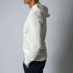 Filippo De Laurentiis LUXURY CREPED COTTON HOODIE CREAM -jupiter shop FILIPPODELAURENTIISHOODIE 4 5445f223 a774 4d1c 957f c01a8669363a