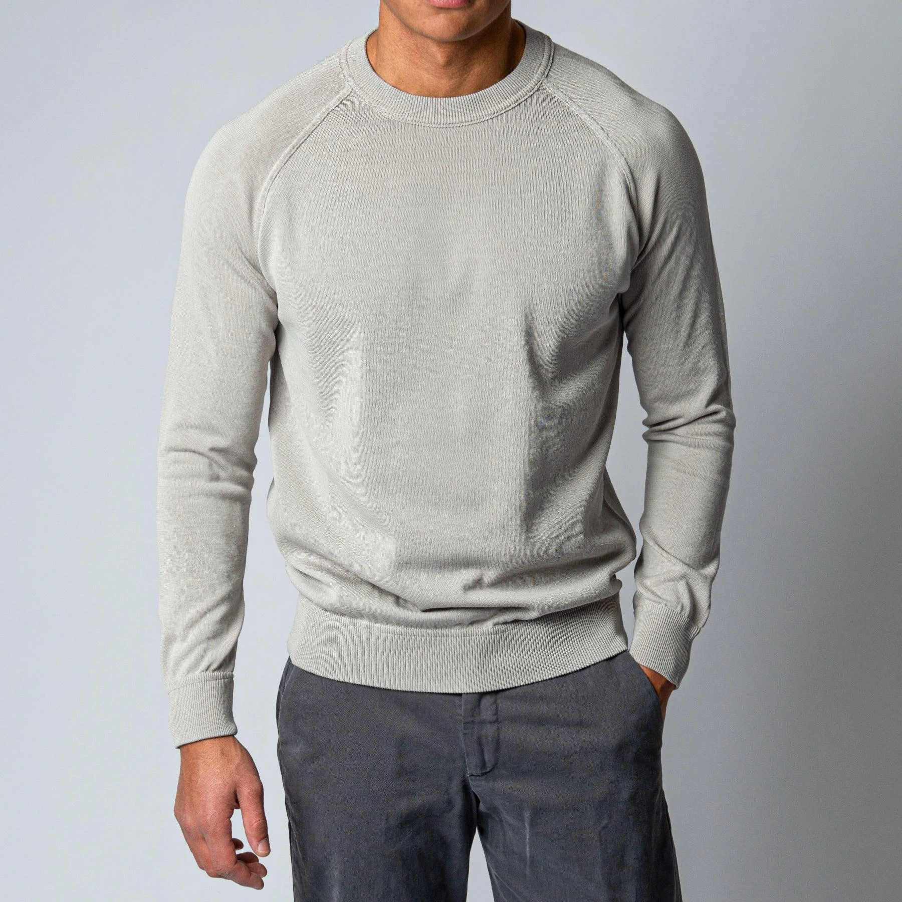 Filippo De Laurentiis LUXURY CREPED COTTON SWEATER TAUPE 3 Filippo De Laurentiis LUXURY CREPED COTTON SWEATER TAUPE