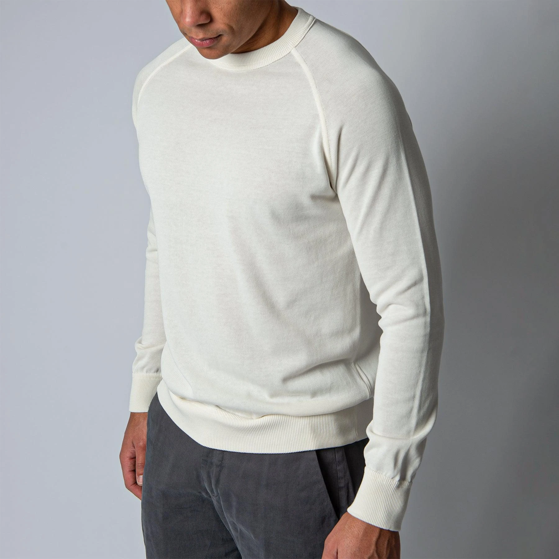 Filippo De Laurentiis LUXURY CREPED COTTON SWEATER OFFWHITE 5 Filippo De Laurentiis LUXURY CREPED COTTON SWEATER OFFWHITE - Bild 3