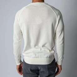 Filippo De Laurentiis LUXURY CREPED COTTON SWEATER OFFWHITE 12 Filippo De Laurentiis LUXURY CREPED COTTON SWEATER OFFWHITE -jupiter shop FILIPPODELAURENTIISTROJA 4