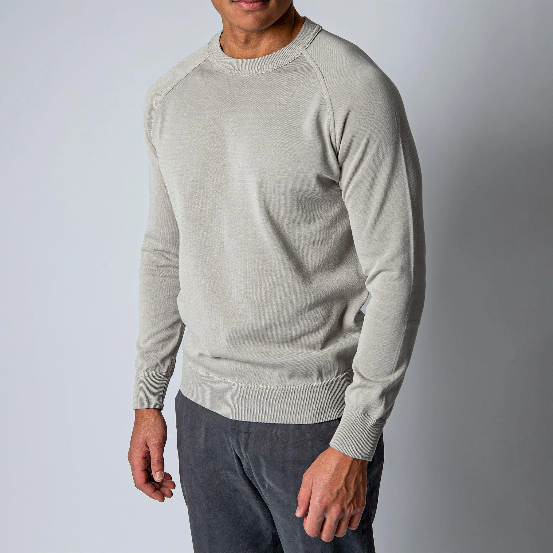 Filippo De Laurentiis LUXURY CREPED COTTON SWEATER TAUPE 4 Filippo De Laurentiis LUXURY CREPED COTTON SWEATER TAUPE - Bild 2