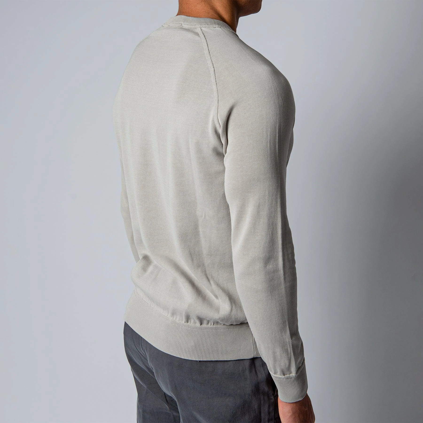 Filippo De Laurentiis LUXURY CREPED COTTON SWEATER TAUPE 5 Filippo De Laurentiis LUXURY CREPED COTTON SWEATER TAUPE - Bild 3