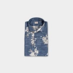 XACUS FLOWER MELANGE SHIRT PRINT