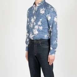 XACUS FLOWER MELANGE SHIRT PRINT -jupiter shop FLOWER MELANGE SHIRT PRINT SKJORTA XACUS Jupiter Kungsgatan Norrlandsgatan Stockholm 5