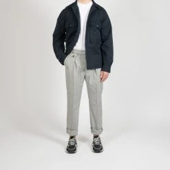 XACUS GABARDINE COTTON LINEN OVERSHIRT NAVY -jupiter shop GABARDINE COTTON LINEN OVERSHIRT NAVY HYBRIDSKJORTA XACUS Jupiter Kungsgatan Norrlandsgatan Stockholm 9