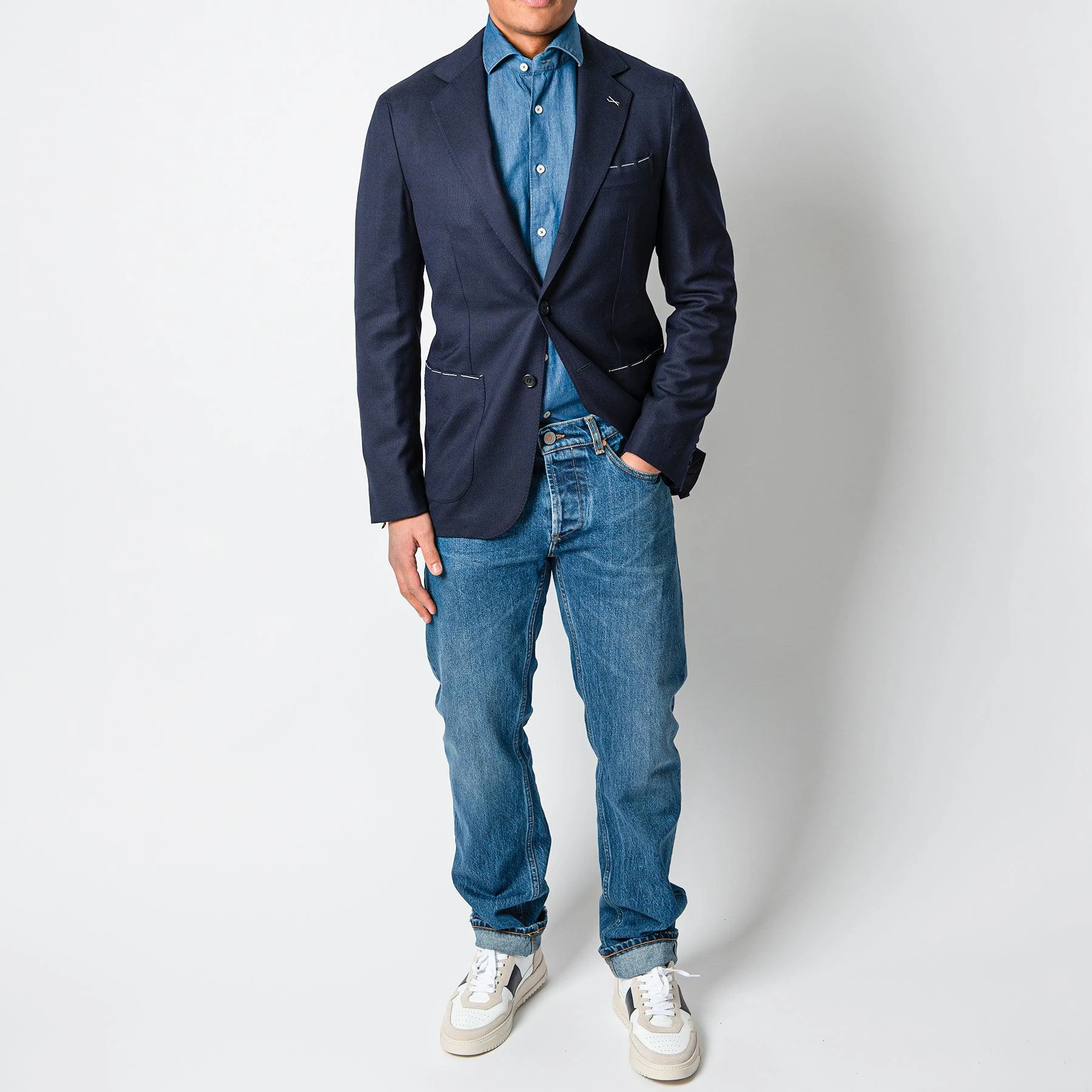 GAIOLA LUXURY HOPSACK WOOL NAVY 8 GAIOLA LUXURY HOPSACK WOOL NAVY - Bild 6