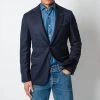 GAIOLA LUXURY HOPSACK WOOL NAVY