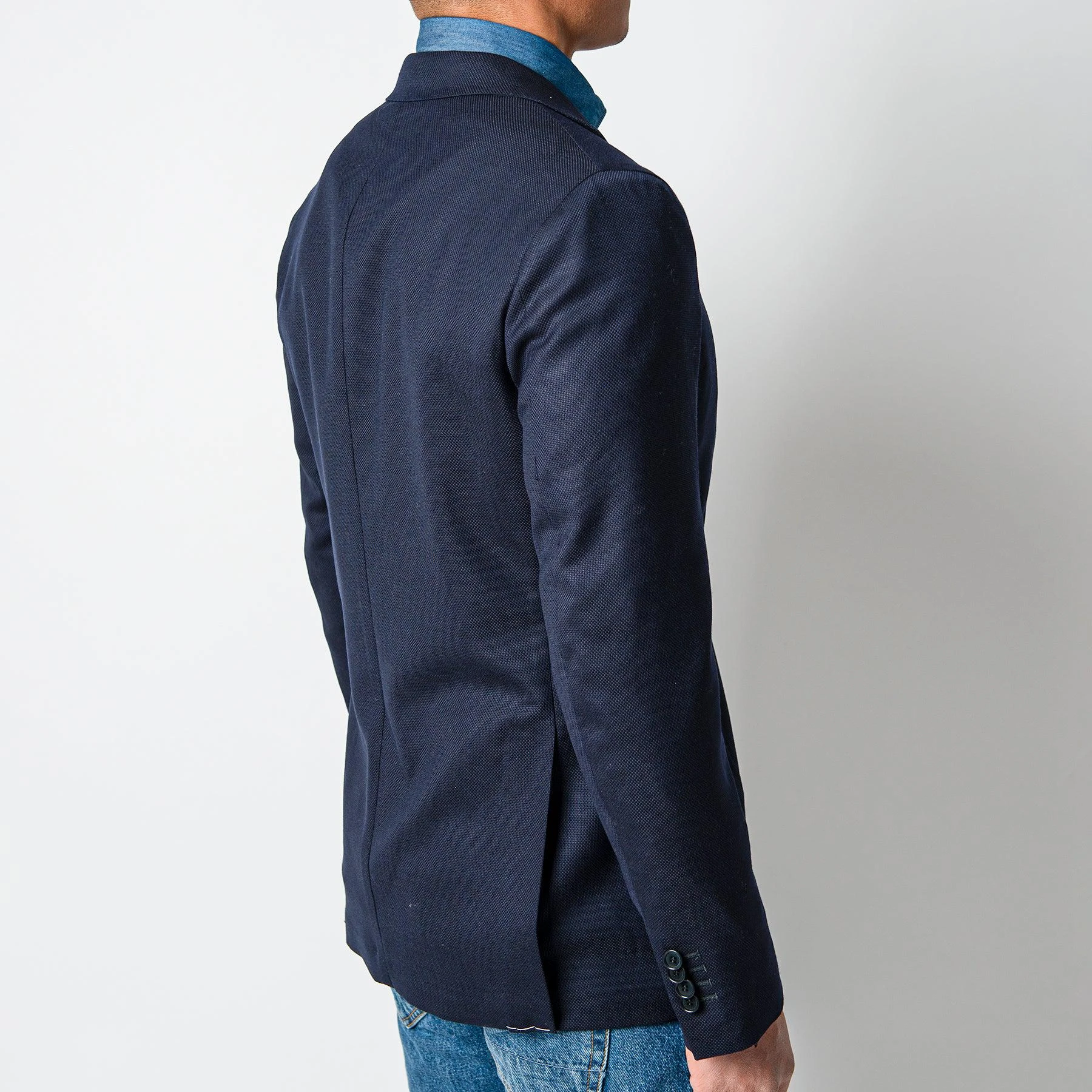 GAIOLA LUXURY HOPSACK WOOL NAVY 6 GAIOLA LUXURY HOPSACK WOOL NAVY - Bild 4