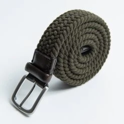 GAVAZZENI COLONIA WOOL BELT WITH LEATHER TRIMS MILITARY GREEN -jupiter shop GAVAZZENIBALTE 3 35462c8c da3d 4542 82f0 0b0b2fac9bc5