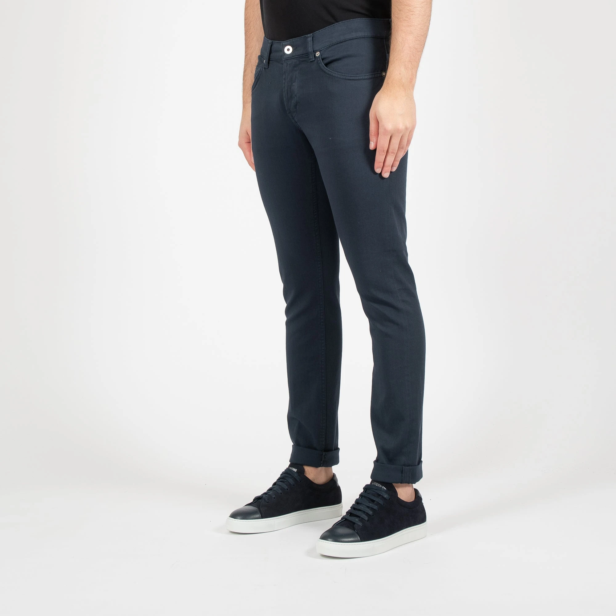 Dondup GEORGE UP232 COTTON TWILL TROUSER NAVY 4 Dondup GEORGE UP232 COTTON TWILL TROUSER NAVY - Bild 2