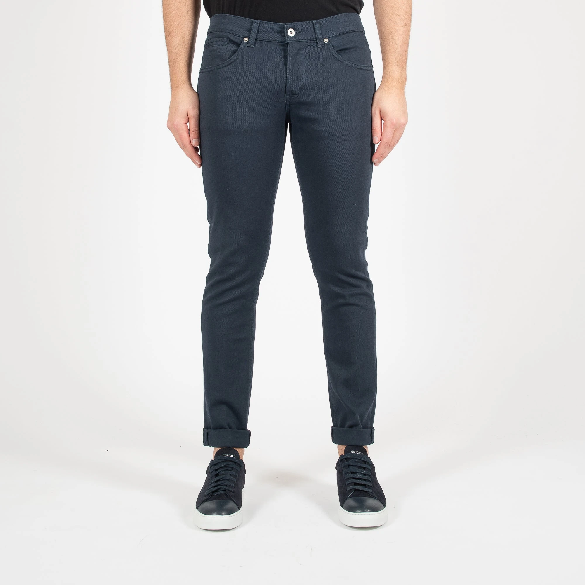 Dondup GEORGE UP232 COTTON TWILL TROUSER NAVY 3 Dondup GEORGE UP232 COTTON TWILL TROUSER NAVY