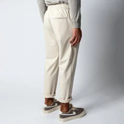 HARRIS WHARF LONDON JOGGING TROUSER TECHNO VISCOSE IVORY -jupiter shop HARRISWHARFBYXA 7