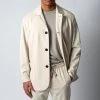 HARRIS WHARF LONDON DROPPED SHOULDER TECHNO VISCOSE JACKET IVORY -jupiter shop HARRISWHARFKAVAJ 3