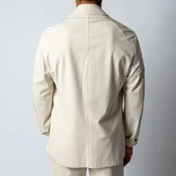 HARRIS WHARF LONDON DROPPED SHOULDER TECHNO VISCOSE JACKET IVORY -jupiter shop HARRISWHARFKAVAJ 6
