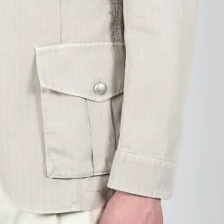 L.B.M.1911 HERRINGBONE SAFARI JACKET LIGHT GREY 14 L.B.M.1911 HERRINGBONE SAFARI JACKET LIGHT GREY -jupiter shop HERRINGBONE SAFARI JACKET LIGHT GREY KAVAJ LBM 1911 Jupiter Kungsgatan Norrlandsgatan Stockholm 4