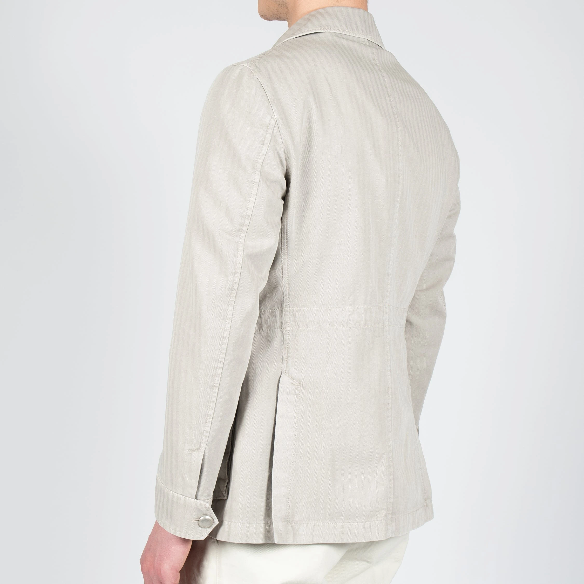 L.B.M.1911 HERRINGBONE SAFARI JACKET LIGHT GREY 8 L.B.M.1911 HERRINGBONE SAFARI JACKET LIGHT GREY - Bild 6