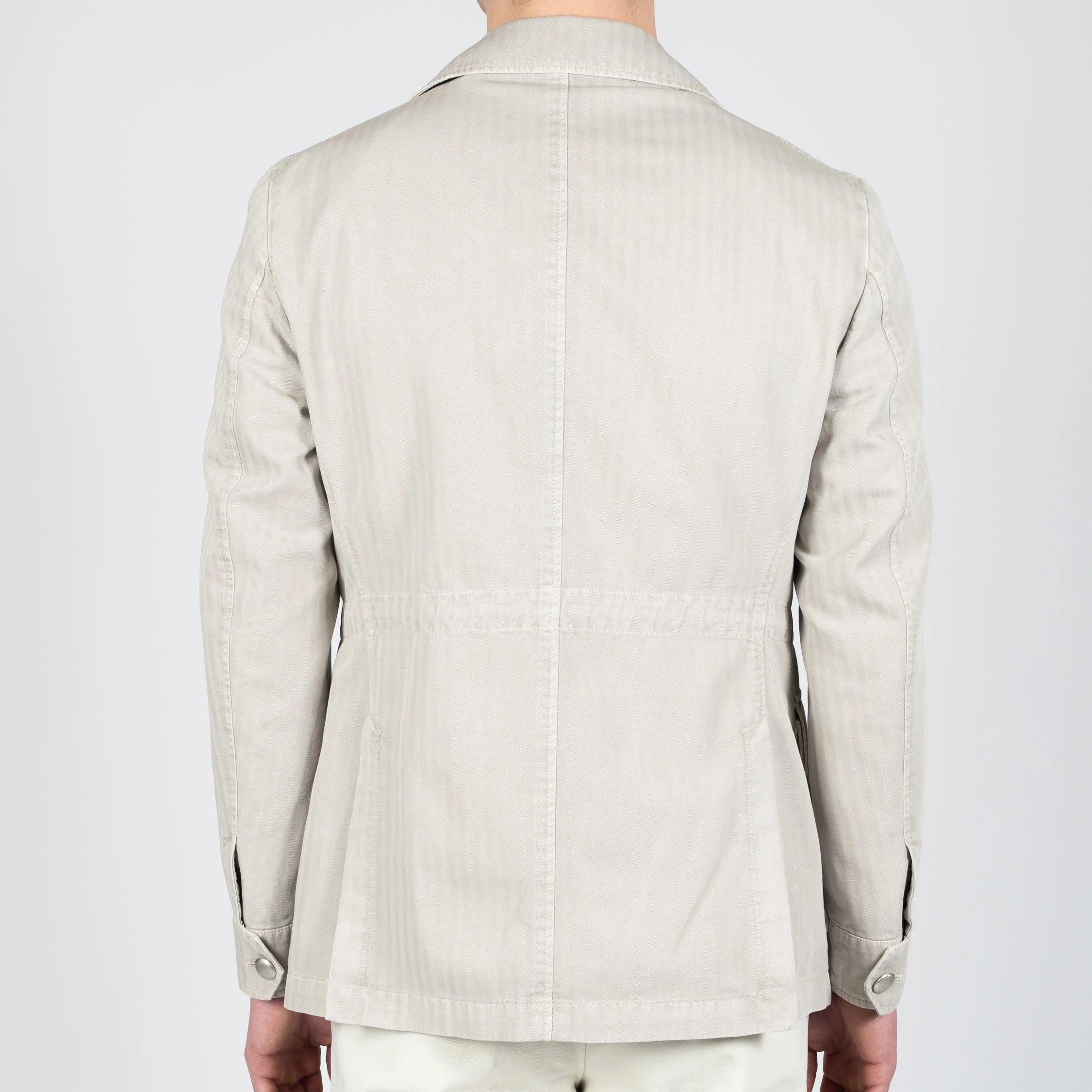 L.B.M.1911 HERRINGBONE SAFARI JACKET LIGHT GREY 9 L.B.M.1911 HERRINGBONE SAFARI JACKET LIGHT GREY - Bild 7