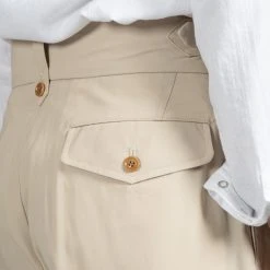 HAVERSACK HIGH WAISTED GABARDINE TROUSER BEIGE -jupiter shop HIGH WAISTED GABARDINE TROUSER BEIGE BYXA HAVERSACK Jupiter Kungsgatan Norrlandsgatan Stockholm 5