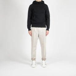 C.P. Company HOODED SWEATER DIAGONAL FLEECE BLACK -jupiter shop HOODED SWEATER DIAGONAL FLEECE BLACK TROJA CP COMPANY Jupiter Kungsgatan Norrlandsgatan Stockholm 8