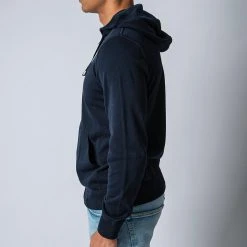 Filippo De Laurentiis LUXURY CREPED COTTON HOODIE NAVY -jupiter shop HOODIEFILIPPODELAURENTIIS 4