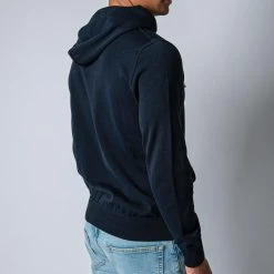 Filippo De Laurentiis LUXURY CREPED COTTON HOODIE NAVY -jupiter shop HOODIEFILIPPODELAURENTIIS 7