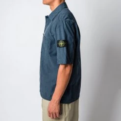 Stone Island COTTON MIX OVERSHIRT DARK BLUE -jupiter shop HYBRIDSKJORTASTONEISLAND 5