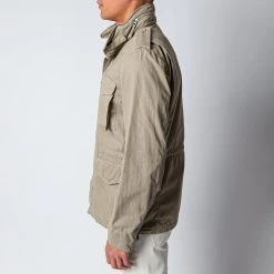 ASPESI COTTON GABARDINE MINIFIELD JACKET KHAKI -jupiter shop JACKAASPESI 4