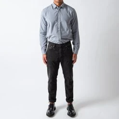 Tela Genova ITALO TAPERED JEANS BLACK -jupiter shop JEANSTELAGENOVA 1