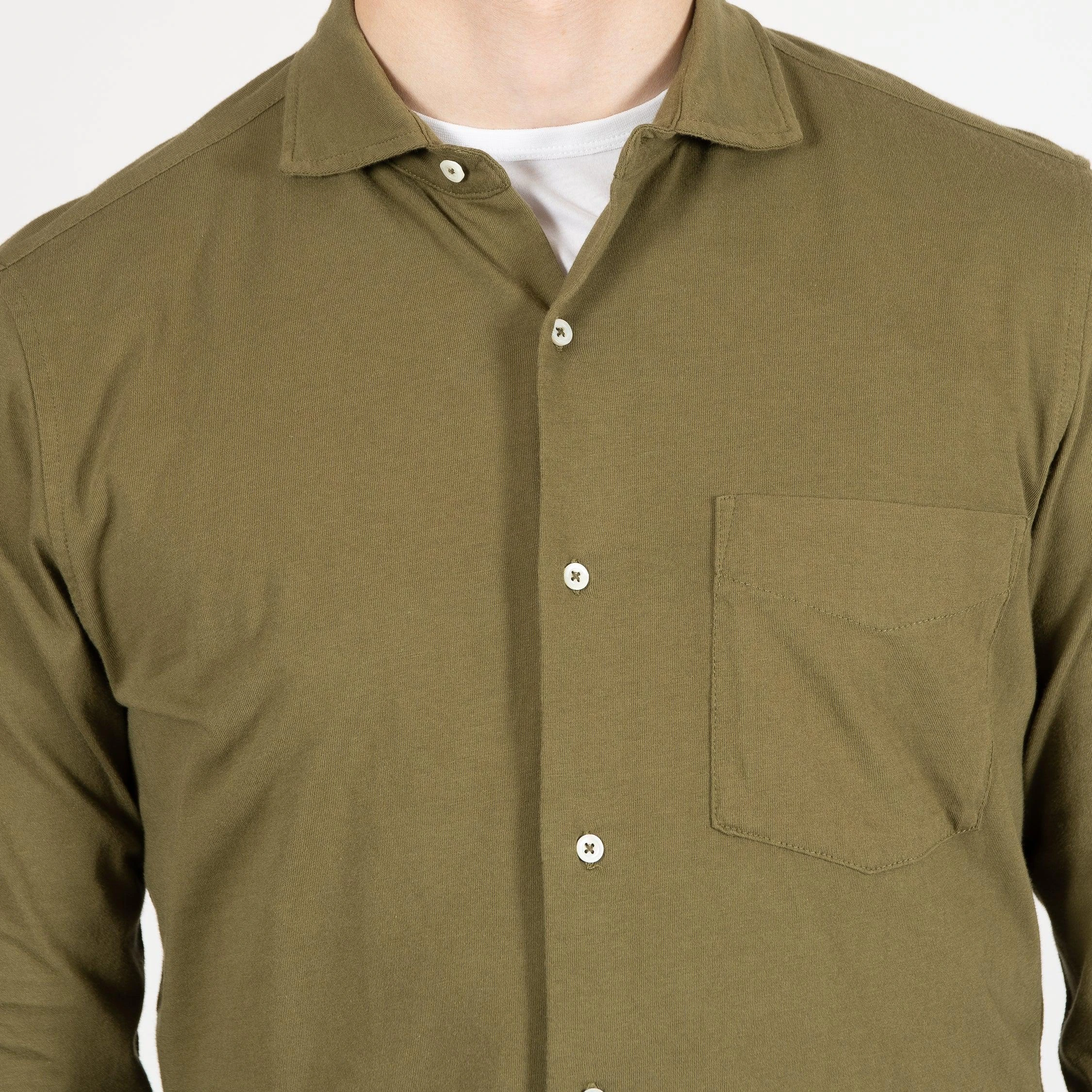 ASPESI JERSEY SHIRT GREEN 4 ASPESI JERSEY SHIRT GREEN - Bild 2