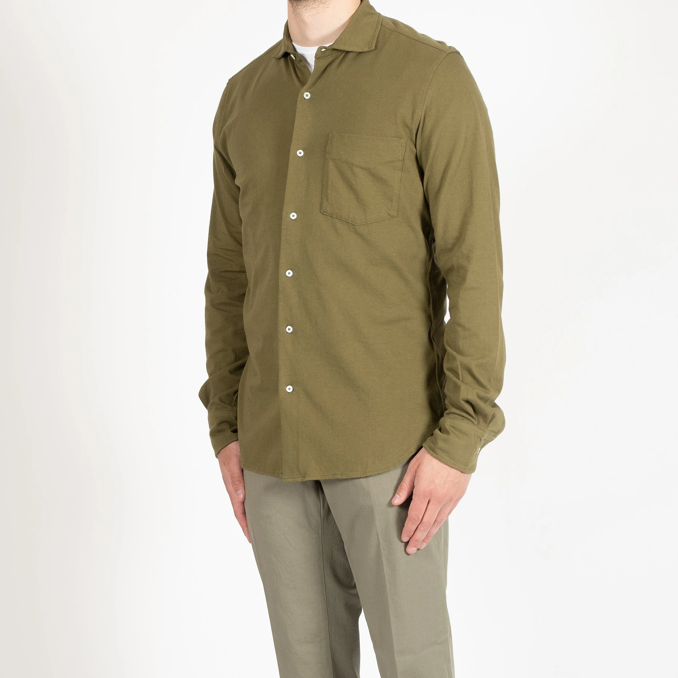 ASPESI JERSEY SHIRT GREEN 5 ASPESI JERSEY SHIRT GREEN - Bild 3