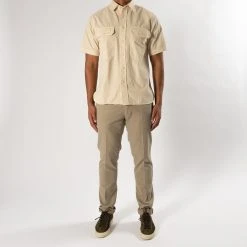 XACUS SHORT SLEEVE SHIRT WITH POCKETS BEIGE -jupiter shop JUPITERHERRMODEKLADERSTOCKHOLM 103