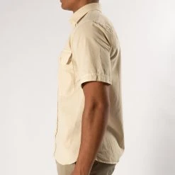 XACUS SHORT SLEEVE SHIRT WITH POCKETS BEIGE -jupiter shop JUPITERHERRMODEKLADERSTOCKHOLM 106