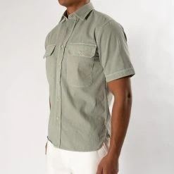 XACUS SHORT SLEEVE SHIRT WITH POCKETS GREEN -jupiter shop JUPITERHERRMODEKLADERSTOCKHOLM 41