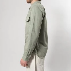 XACUS TWILL SHIRT WITH POCKET LIGHT GREEN -jupiter shop JUPITERKLADERNORRLANDSGATANKUNGSGATANSTOCKHOLM 112