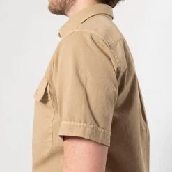 XACUS SHORT SLEEVE SHIRT WITH POCKETS KHAKI -jupiter shop JUPITERKLADERNORRLANDSGATANKUNGSGATANSTOCKHOLM 13