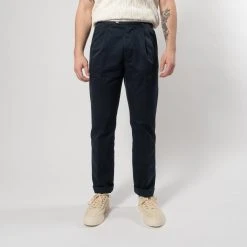 Tela Genova DAMASCO TWILL TROUSER NAVY