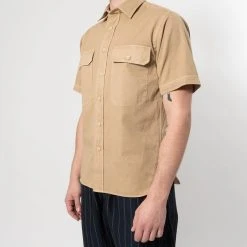 XACUS SHORT SLEEVE SHIRT WITH POCKETS KHAKI -jupiter shop JUPITERKLADERNORRLANDSGATANKUNGSGATANSTOCKHOLM 3