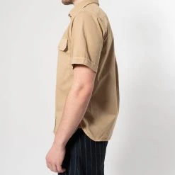 XACUS SHORT SLEEVE SHIRT WITH POCKETS KHAKI -jupiter shop JUPITERKLADERNORRLANDSGATANKUNGSGATANSTOCKHOLM 4