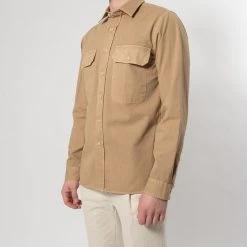 XACUS TWILL SHIRT WITH POCKET KHAKI -jupiter shop JUPITERKLADERNORRLANDSGATANKUNGSGATANSTOCKHOLM 43