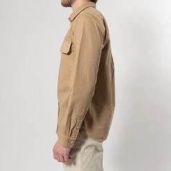 XACUS TWILL SHIRT WITH POCKET KHAKI -jupiter shop JUPITERKLADERNORRLANDSGATANKUNGSGATANSTOCKHOLM 44