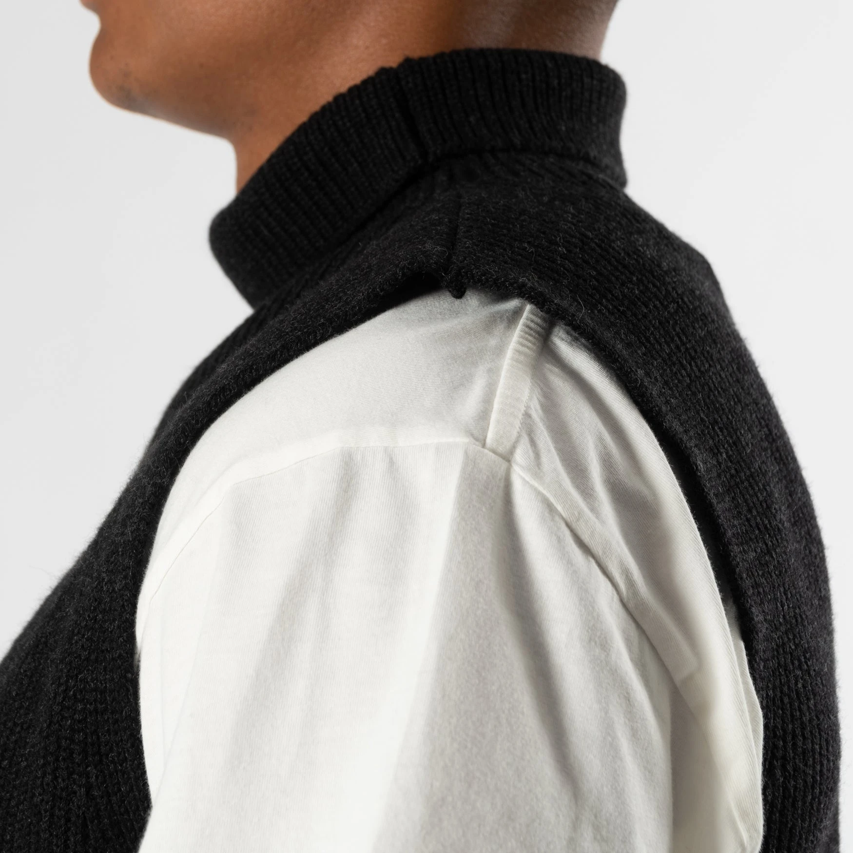 Barena WOOL ROLLNECK SLIPOVER ANTRACITE 6 Barena WOOL ROLLNECK SLIPOVER ANTRACITE - Bild 4